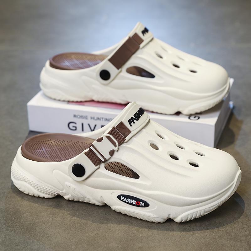 Fashion New Men Slippers Summer Slides Dual-purpose Sandals EVA Soft-sole Upsteam Shoes Unisex Indoor Outdoor Walking Beach Shoes