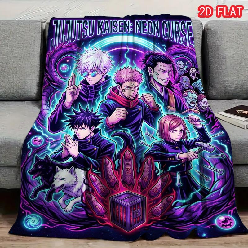 

Curse Power Rise Print FlAannel Blanket, High quality Comfortable for All Seasons, Home Decor, Warmth and Comfort 80cm x 120cm