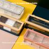 4 Compartment Seasoning Box with Spoons and Cover Storage Container Cruet Jars Can Pot for Salt Sugar Condiment X3UC