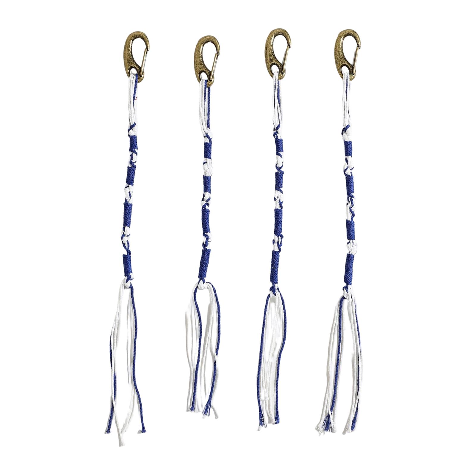 

4 шт. Сине-белые подвесные украшения с кисточками, Традиционный набор цицит Je, Домашний декор, Кисточки для брюк, Родителям