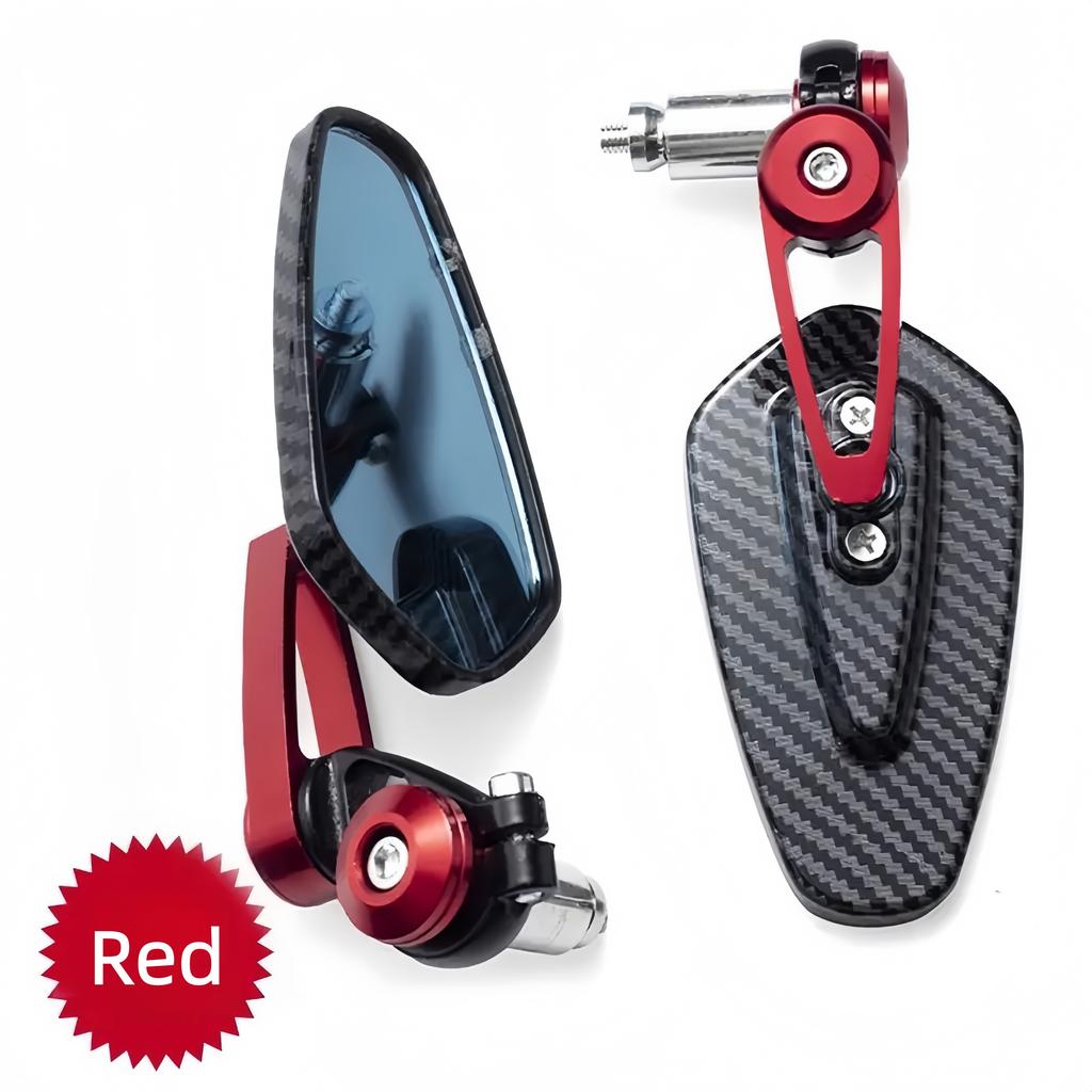 Universal Motorcycle Rearview Mirror Carbon Fiber Pattern Handlebar Mirror Modified Inverted Rear Mirror Motorbike Accessories
