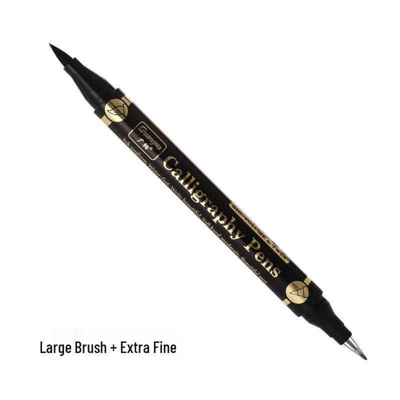Versatile Double-Headed Pens: Ultra-Fine, Medium, Large Regular Script, Sutra Copying, and Character Practice Calligraphy Soft Brush Set