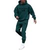 Men's Printed Hooded Sweatshirt And Sweatpants Casual Sports Suit