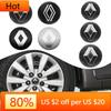 2026 Hot For Renault Interior Stickers 4Pcs 56mm 60mm 65mm 56mm Car Aluminum Logo Wheel Center Hub Cap Badges Sticker For Renaul