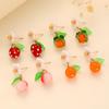 Módní Kreativní Design Sladké Kumquat Oranžové Ovocné Náušnice Pro Ženy