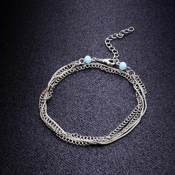 

Богемная цепочка с бусинами, многослойный браслет на щиколотке, модные женские серебряные, золотые цепочки в виде змеи, ножные браслеты, браслеты на ногу, ювелирные изделия, подарки