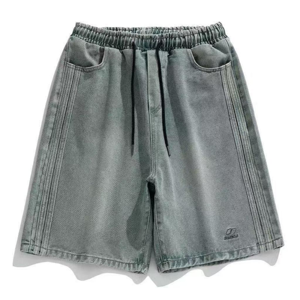Summer Denim Shorts Casual Loose Workwear American Retro Thin Jeans High Street Tides Men's Five Pants