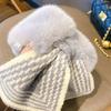 Fashion Accessory Solid Color Winter Neck Warmer Thicken Neck Warmer Cross Collar Scarf Faux Rabbit Fur Scarf for Women Girls
