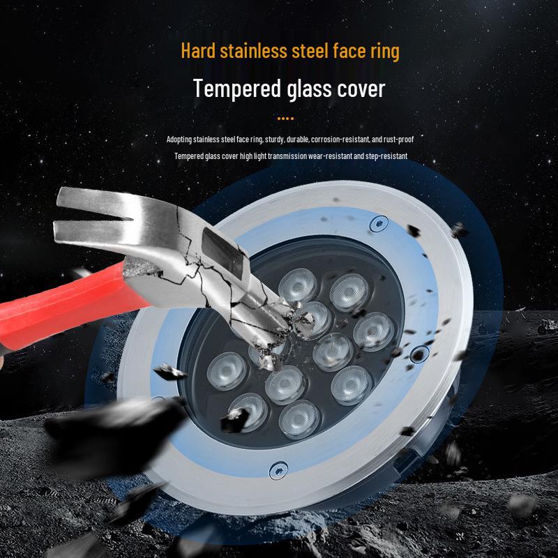 Ultra-Thin Waterproof LED In-Ground Courtyard Spotlight for Garden Decoration