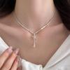 Silver Butterfly Pendant Necklace - Korean Style, Versatile Luxury, Elegant Clavicle Chain, Fashionable Simple Jewelry for Women