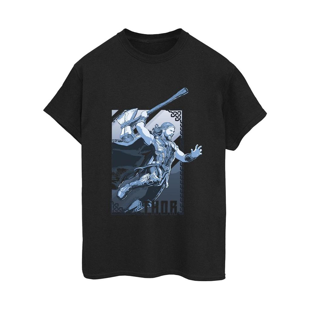 Marvel Womens/Ladies Thor Love And Thunder Attack Cotton Boyfriend T-Shirt