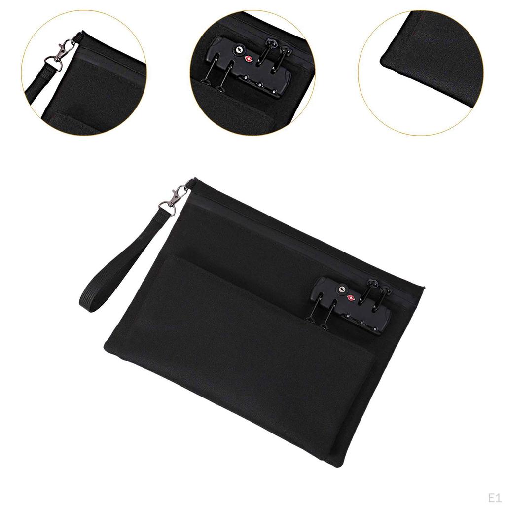 2-layer Password Lock Document Bag, Credit Card Holder, Phone Tote