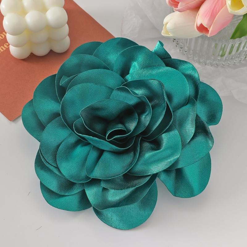 Handgefertigte Stoffblumen-Brosche für Damen Pfingstrosen-Anstecknadel Modisches Accessoire