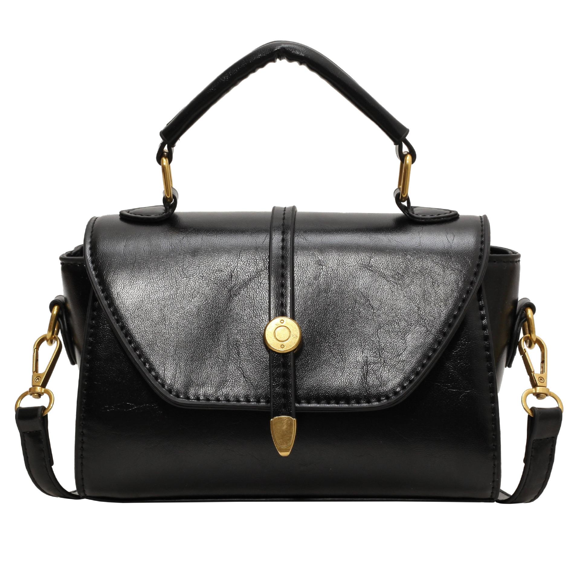 

Women s bag new trend high sense fashion shoulder bag retro versatile shoulder messenger bag simple casual small square bag 21*8*13 чёрный