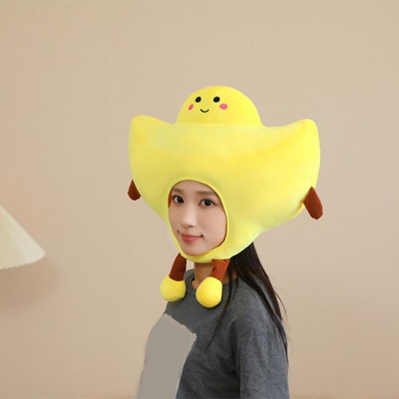 Kids Stretchy Pull On Embroidered Hat With Movable Limbs For Make Up Parties Indoor Outdoor Activity