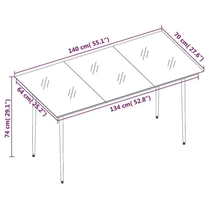 VidaXL Mobilier à dîner de jardin 5 pcs Noir Rotin PVC 3099217