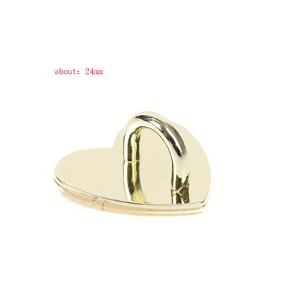 5Pcs Metal Heart Shaped Phone Charm Holder Love Heart Phone Finger Ring / Self Adhesive Mobile Phone Back Stand Hooks
