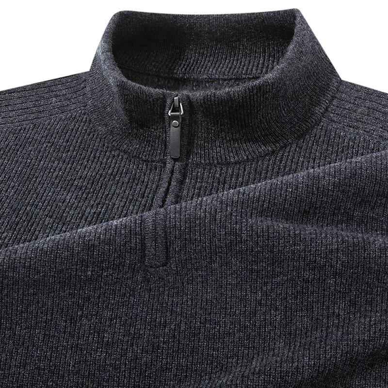 

FAPAI Men s Merino Wool & Cashmere Half-Zip Sweater XL