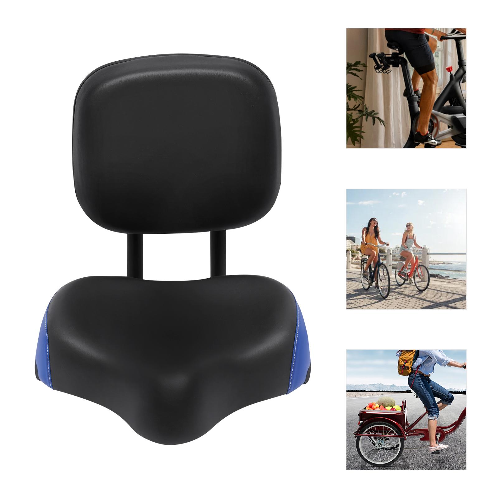Tricycle Seat with Backrest, Cushion Bicycle Tricycle Saddle Wide Saddle Seat with Back Support for Mountain Bike, Road Bicycle