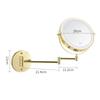 8 Inch Rechargeable Wall Mounted Bathroom Makeup Mirror with 3 Colors Lighting,Double Sided 10X Magnifying Lighted Vanity Mirror