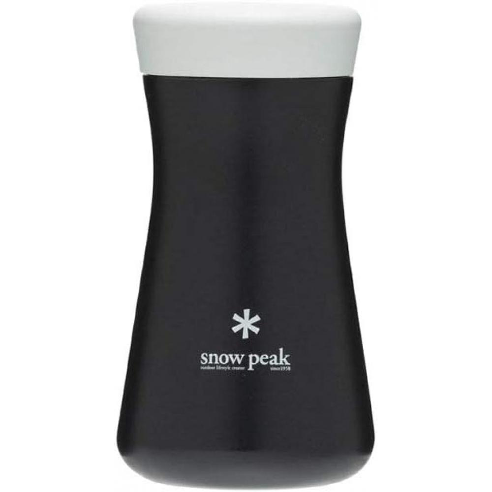 Snow Peak  Snow Peak  Stainless Steel Vacuum Bottle Type T350 Black 350 Ml Black