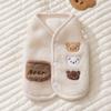 Three Little Bears Embroidered Waistcoat 2025 New Dog Clothing Teddy Warm Fleece Jacket Cartoon Pet Jacket