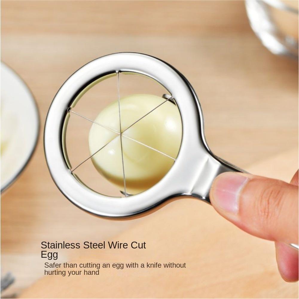 With Handle Egg Slicer Stainless Steel Food Splitter Food Grade Egg Cutter  Fruit