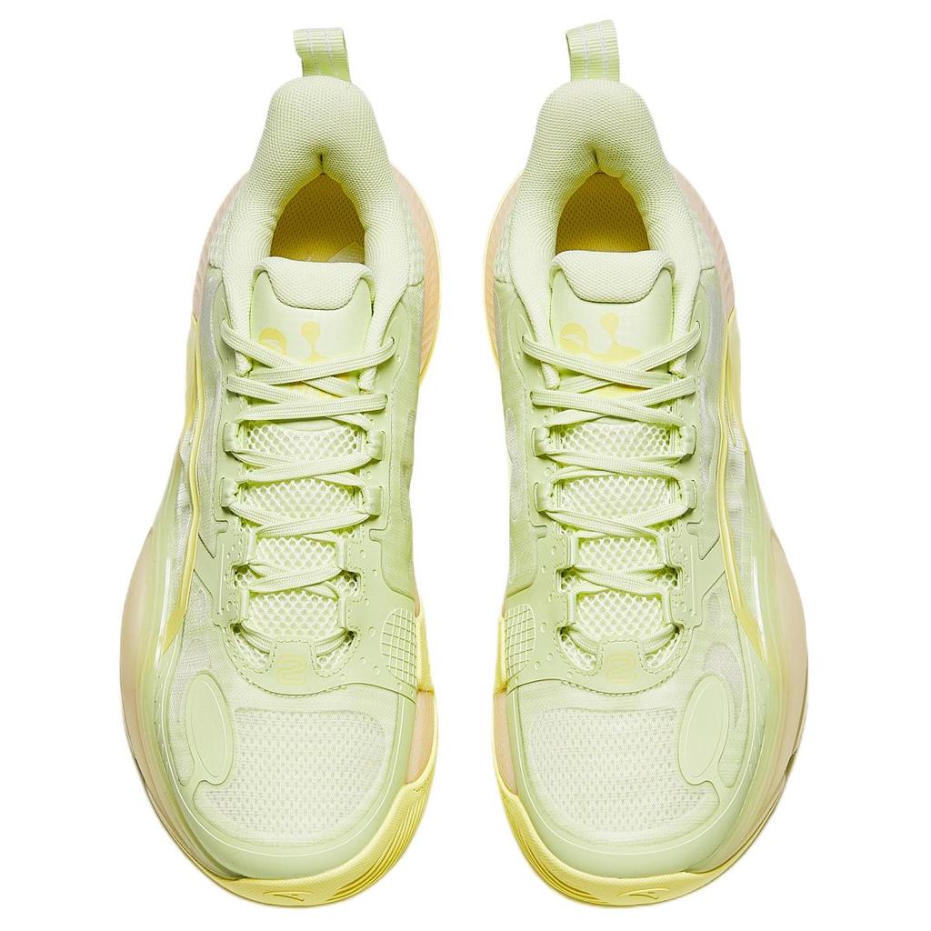 Anta Bubble Bounce 2 Honeydew Shock Absorbing Durable Low Top Basketball Shoes Men sneaker Yellow Green 912421608Q-1