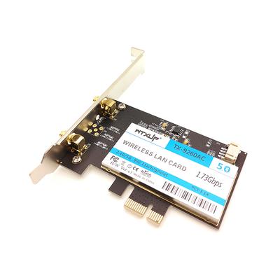 Intel 9260 AC Dual Band Antennas 1730Mbps 802.11ac BT 5.0 PCI-E 1X Desktop card