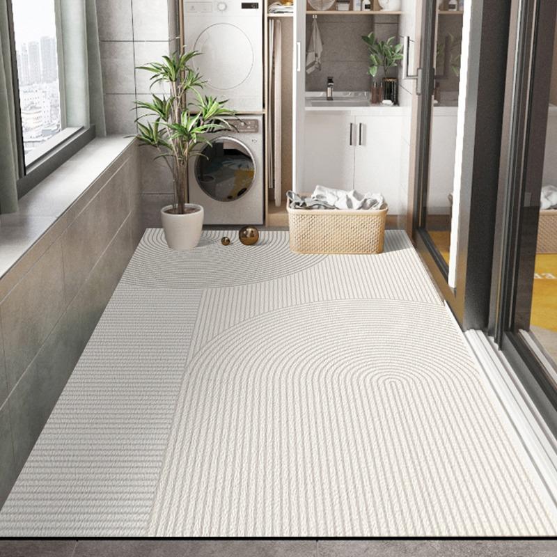 Balcony Non-slip Rug Pvc Leather Waterproof Floor Mat Wipeable Easy To Clean Bay Window Mats Entry Door Carpet Large Area Rugs