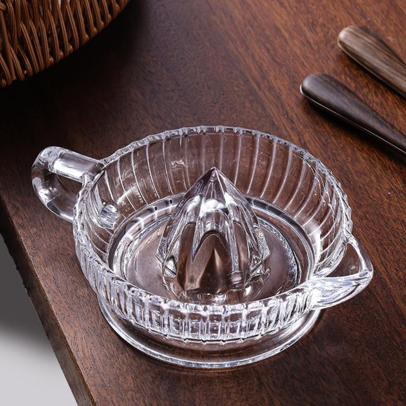 Glass Hand Press Juicer Multipurpose Manual Juicer with Handle For Freshing Lemon And Lime Juice Extraction Kitchen Tool