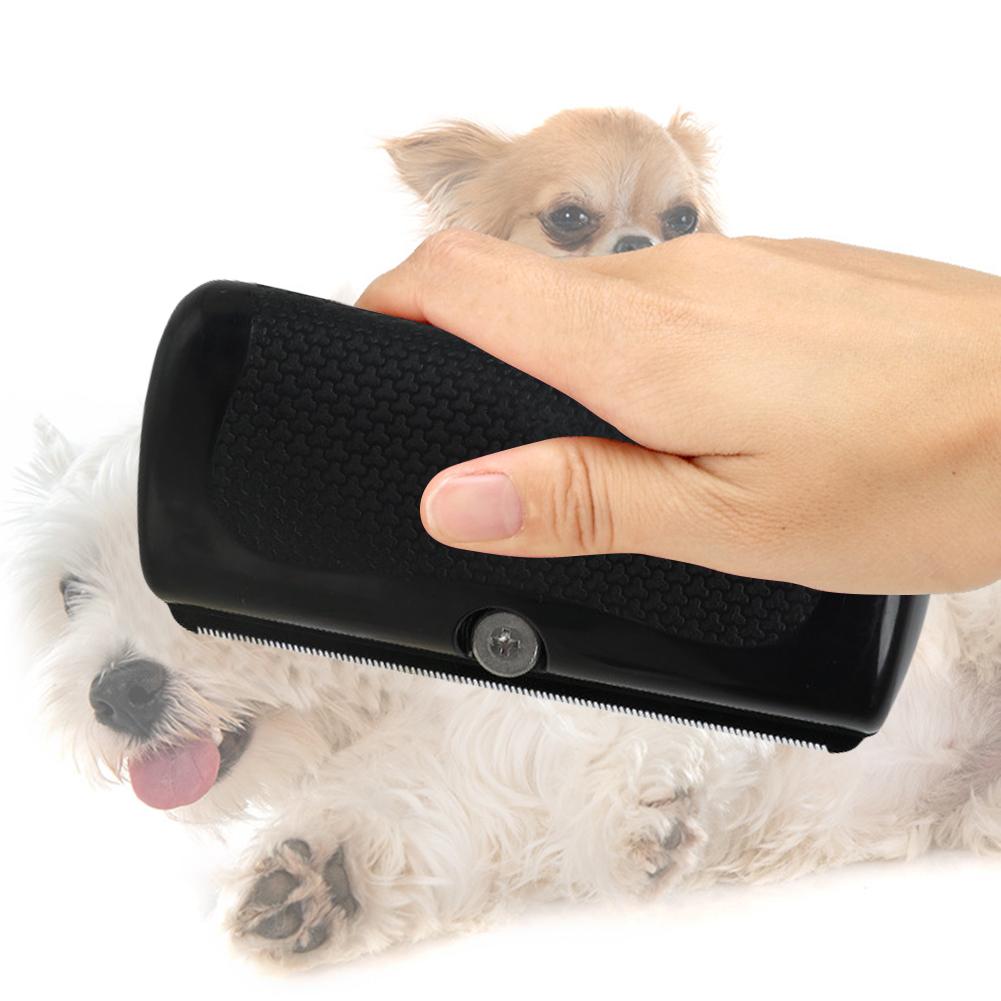 Pet Hair Remover Comb Ergonomic Handle Cat Grooming Brush Anti-Slip Pet Hair Removal Tool for Matted Loose Hairs