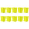 10PCS Square Mini Flowerpot Candy Colors Plastic Plant Pot Drainage Holes Tray Succulent Pot Indoor Outdoor Garden Nurseries ZYF