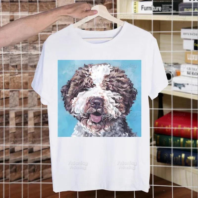 Das Leben ist besser mit Lagotto Romagnolo Herren Damen T-Shirt Tops Rundhals Weich Hund Italienische Rasse T-Shirt T-Shirt Kleidung T-Shirt