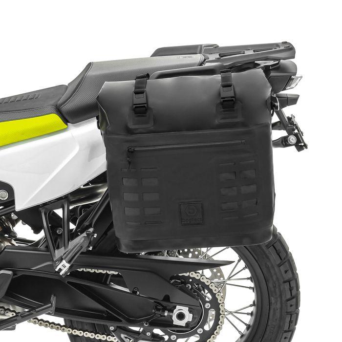 Sacoche de selle moto - IPX 35L - Imperméable - Bâche TPU 600D - Noir