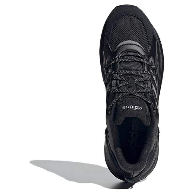 Adidas OZWAVE SURGE Slip Resistant Abrasion Resistant Low top Chunky Sneakers Unisex Black Silver Sneakers JR3184