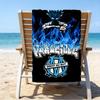 Flame Logo Design Printed Beach Towel, Super Soft Microfiber, Perfect Gift Birthday, for Pool, Beach, Travel, for family and friends