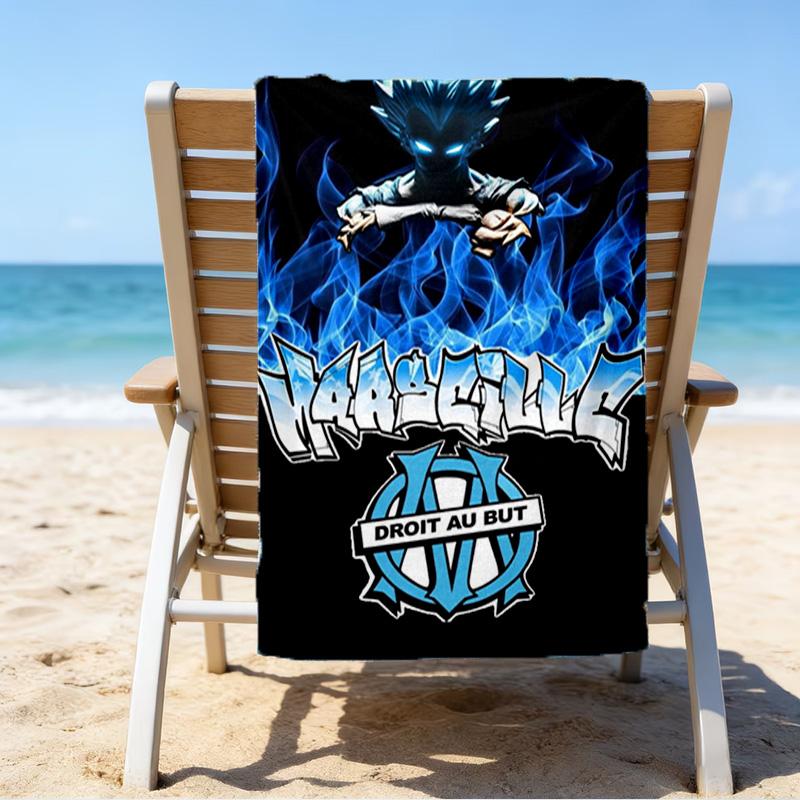 Flame Logo Design Printed Beach Towel, Super Soft Microfiber, Perfect Gift Birthday, for Pool, Beach, Travel, for family and friends