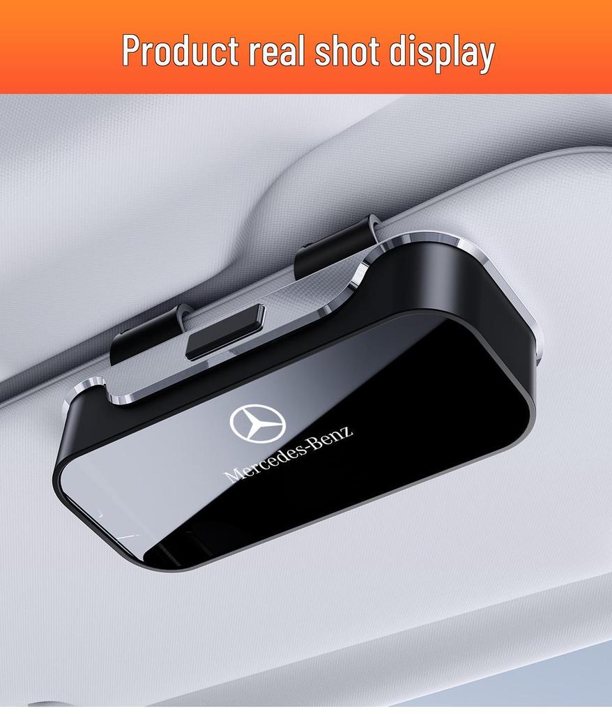 Universal Car-Mounted Sun Visor Glasses Case & Multifunctional Ticket Storage Clip