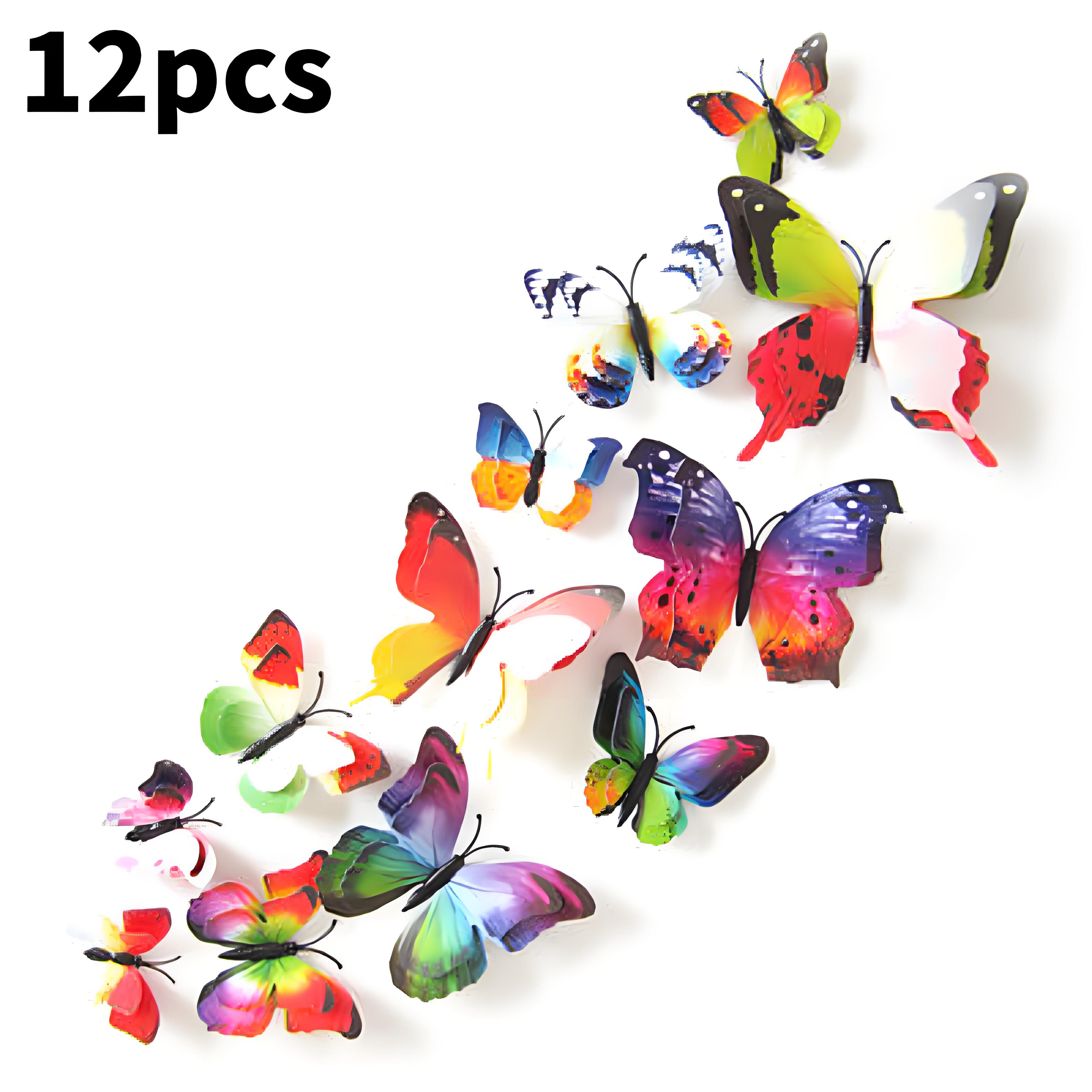 

Красочная имитация бабочки 3d наклейка на стену для украшения гостиной и спальни Rainbow