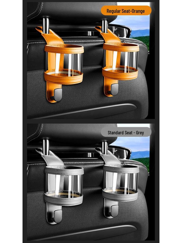 Multifunctional Car Seat Back Hook & Cup Holder for Rear Storage