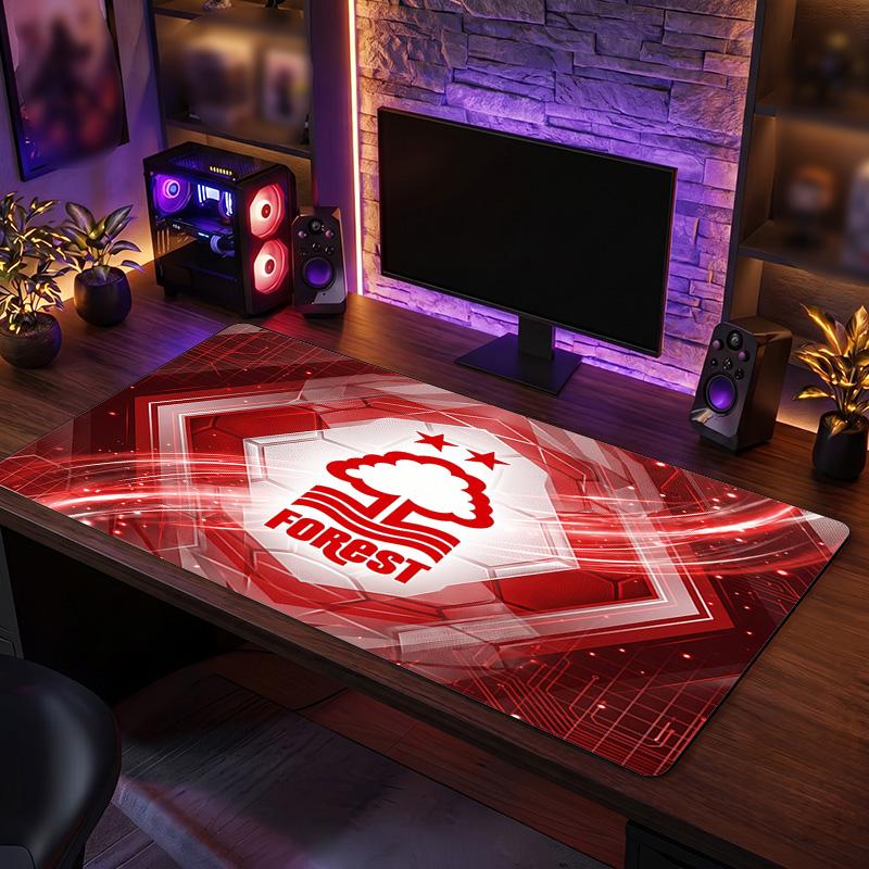 Nottingham Forest Fußball Druck Großes Mauspadd, Anti-Rutsch Erweitertes Gaming Schreibtischmatte für Büro Zuhause
