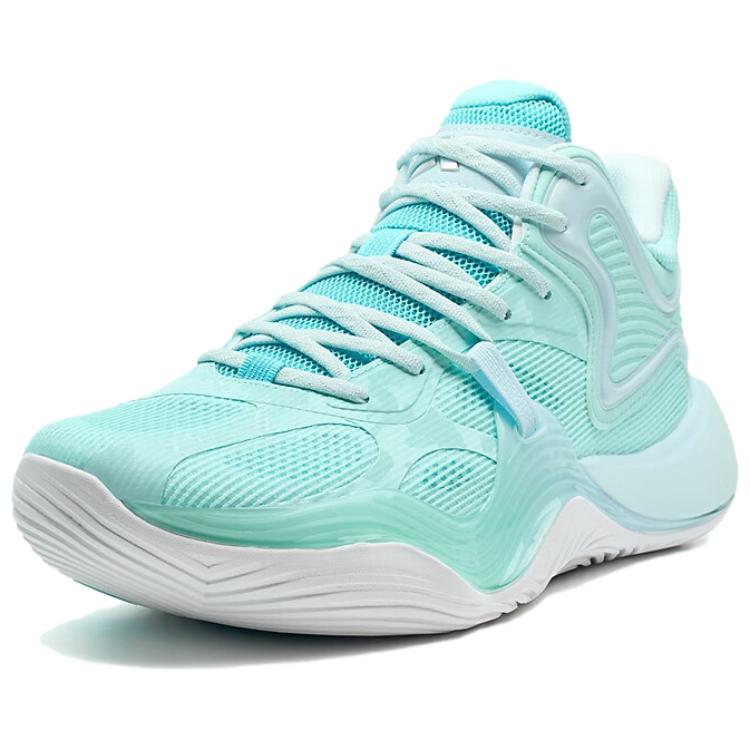 Xtep Battle 3 Trendy Fashion TD-V2 Durable Lightweight Mid-Top Basketball Shoes Men Sneakers Sky-Blue Cloud-Blue Forget-Me-Not-Blue 975319120003-5