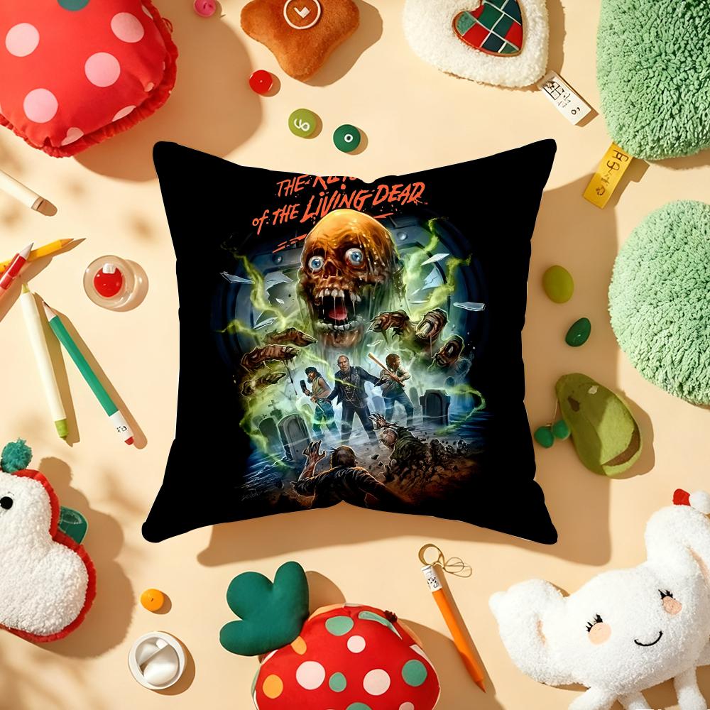 RReturn of the Living Dead Cushion Cover Plush Fabric Soft DoubleSided Printed Sofa Warm Winter Home Gift Pillow Cover