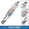 A ABSOPRO Rear Suspension Motorcycle Rear Shock Absorber Spring, Universal Silver, 1 Pair, 270mm