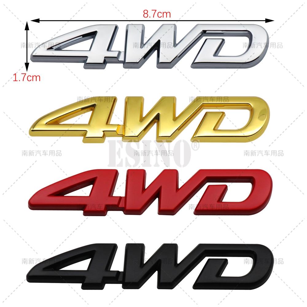 yscr3 Car Styling 3D 4WD Metal Zinc Alloy RearTrunk Fender Adhesive Badge Body Tailgate Displaceme Emblem For Toyota RAV 4