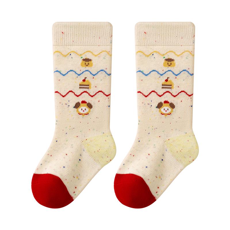 Growth Baby Socks Pure Cotton Seamless Spring Autumn Girls Long Tube Non-Restrictive A-Class Fall Children's Long Socks Infant Calf Socks