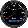 ELING 85mm (3 3/8'') Speedometer GPS 30 60 120 200 Km/h MPH 80 160 MPH Odometer with 7 Colors Backlight for Motorcycle Yacht