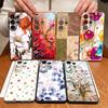 Ölgemälde Blumenmuster Magnetische Hülle Für Samsung S26 Ultra S25 Edge S24 FE S23 S22 Plus A54 A15 A35 A55 A16 A36 A56 A17 A37 A57 5G Mattes Cover