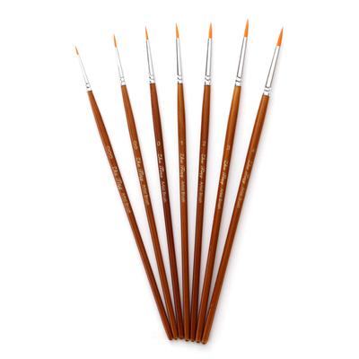 7pcs Draw Paint Brushes Kit Set Artist Paintbrush Nylon Hair Pointed Round Pen Detail Paint Brush